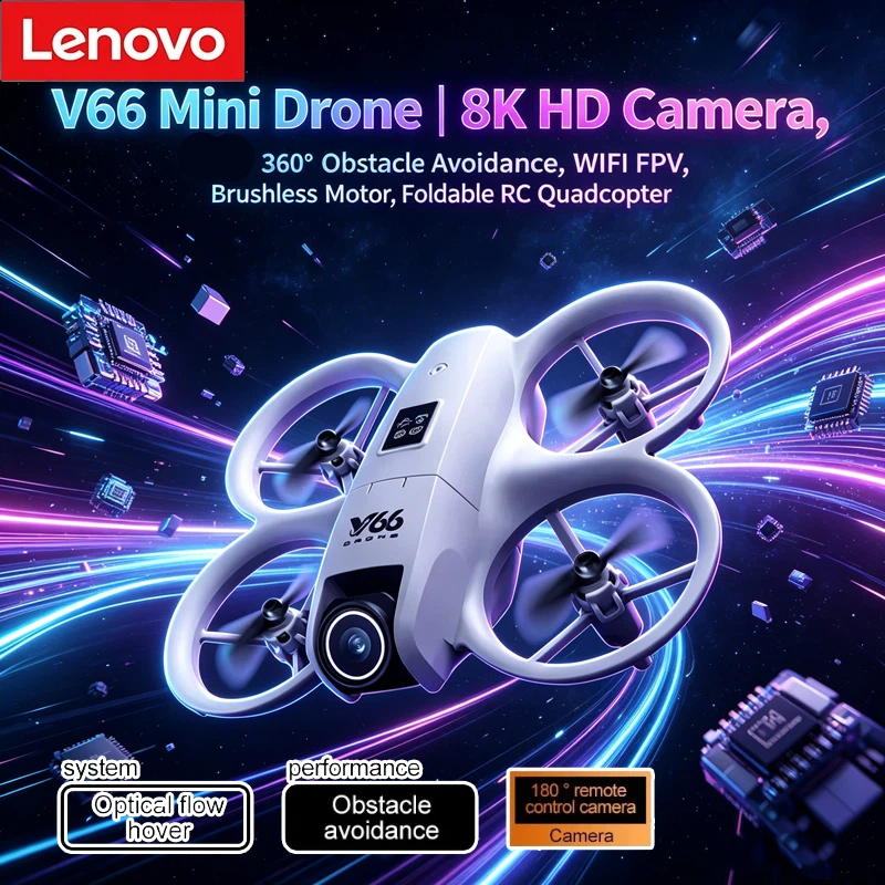 Top Rc Hobby Mini Xcub - Lenovo V66 Mini Drone | 4K