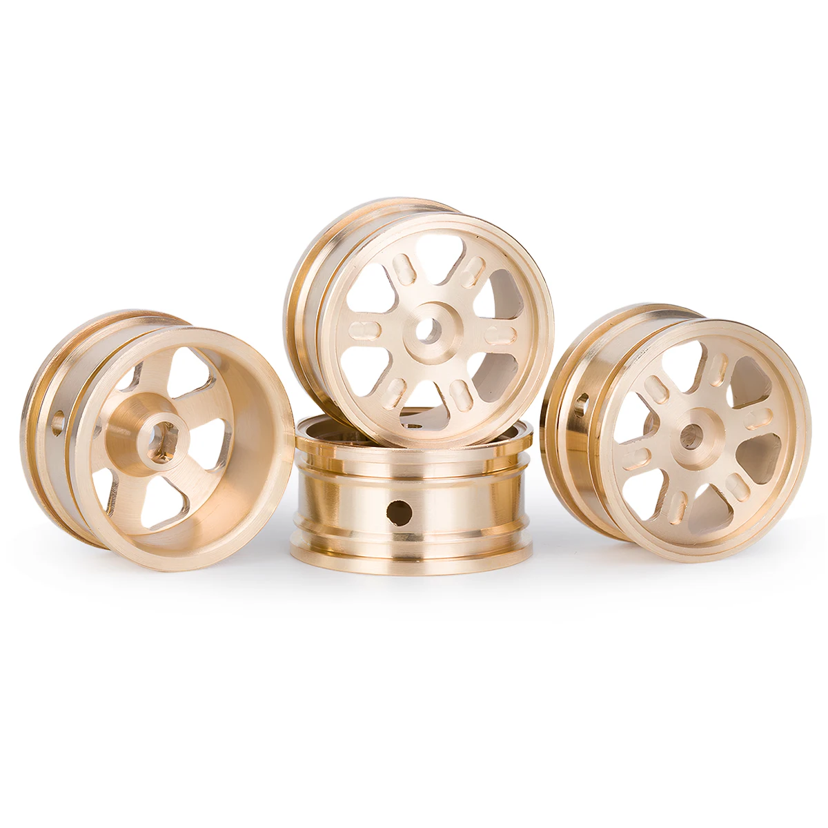 Rc Hobby Jeep Wrangler - Hot Team Hobby Brass Wheel Rims