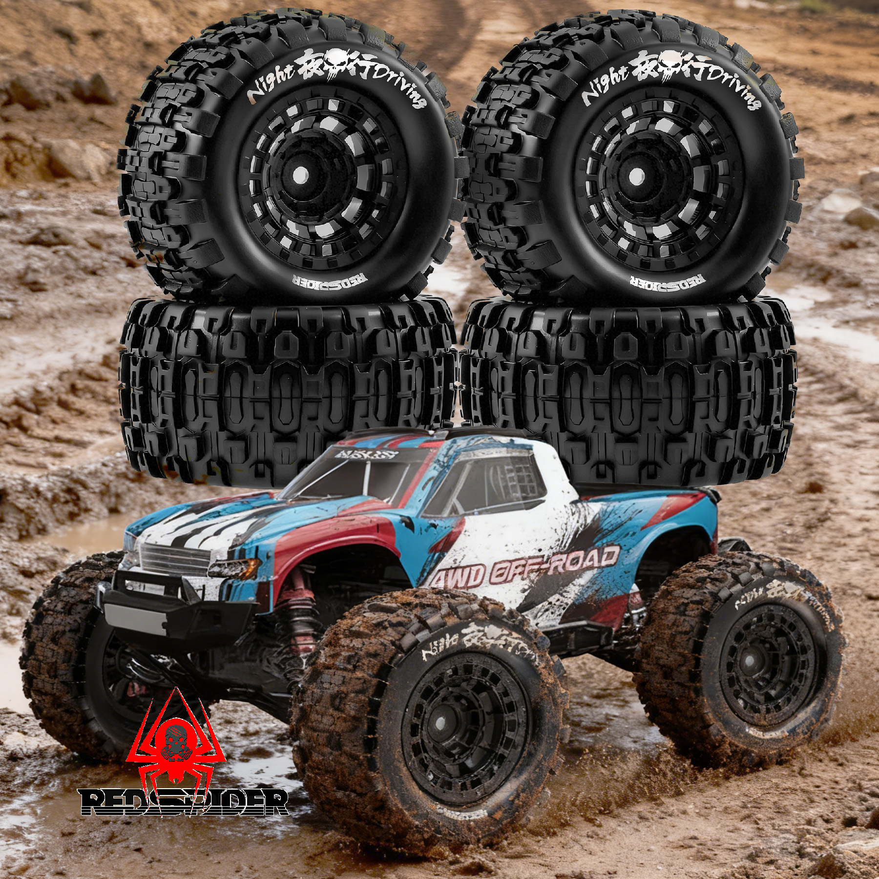 100mm RC Car Rubber off-road T – обзор и цена Yunshen Rc Hobby