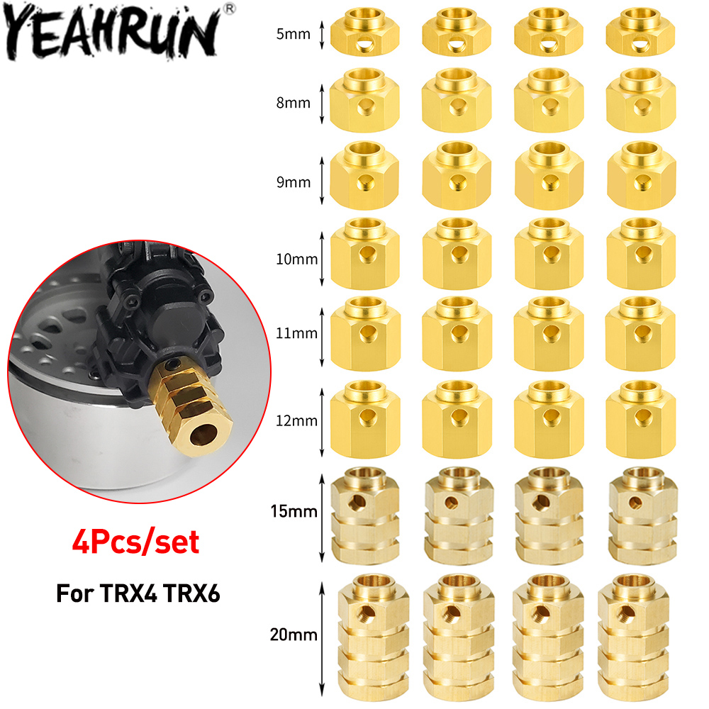 YEAHRUN 4PCS Brass 12MM Wheel  – обзор и цена Wheel Hex Adapter