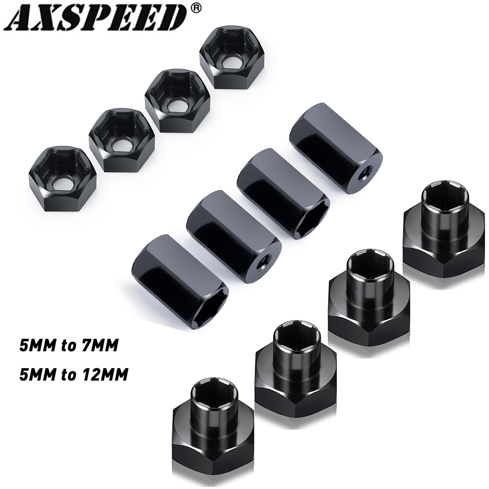AXSPEED 4Pcs Aluminum 5mm to 7 – обзор и цена Wheel Hex Adapter