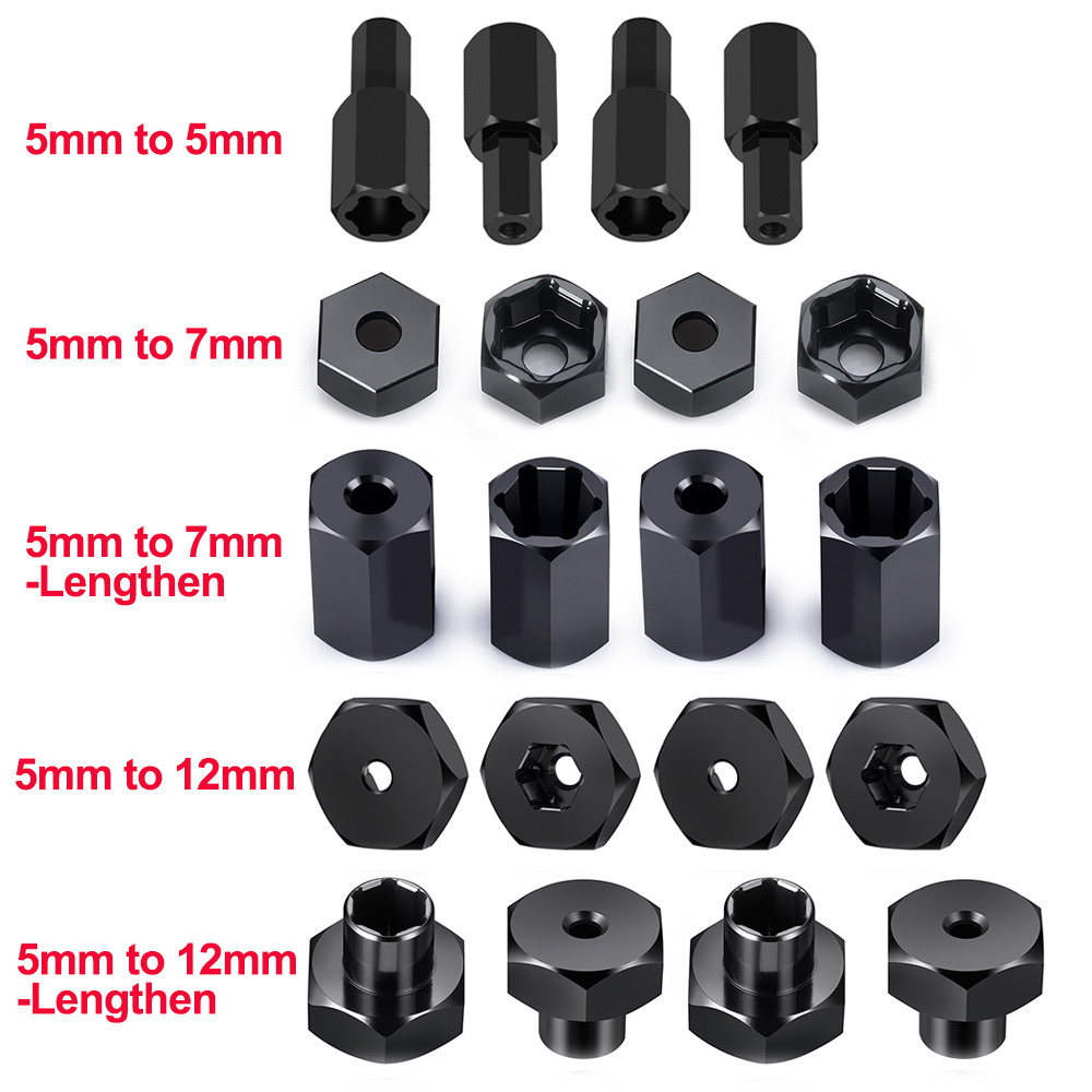 AXSPEED 4Pcs Aluminum 5mm to 7 – обзор и цена Wheel Hex Adapter