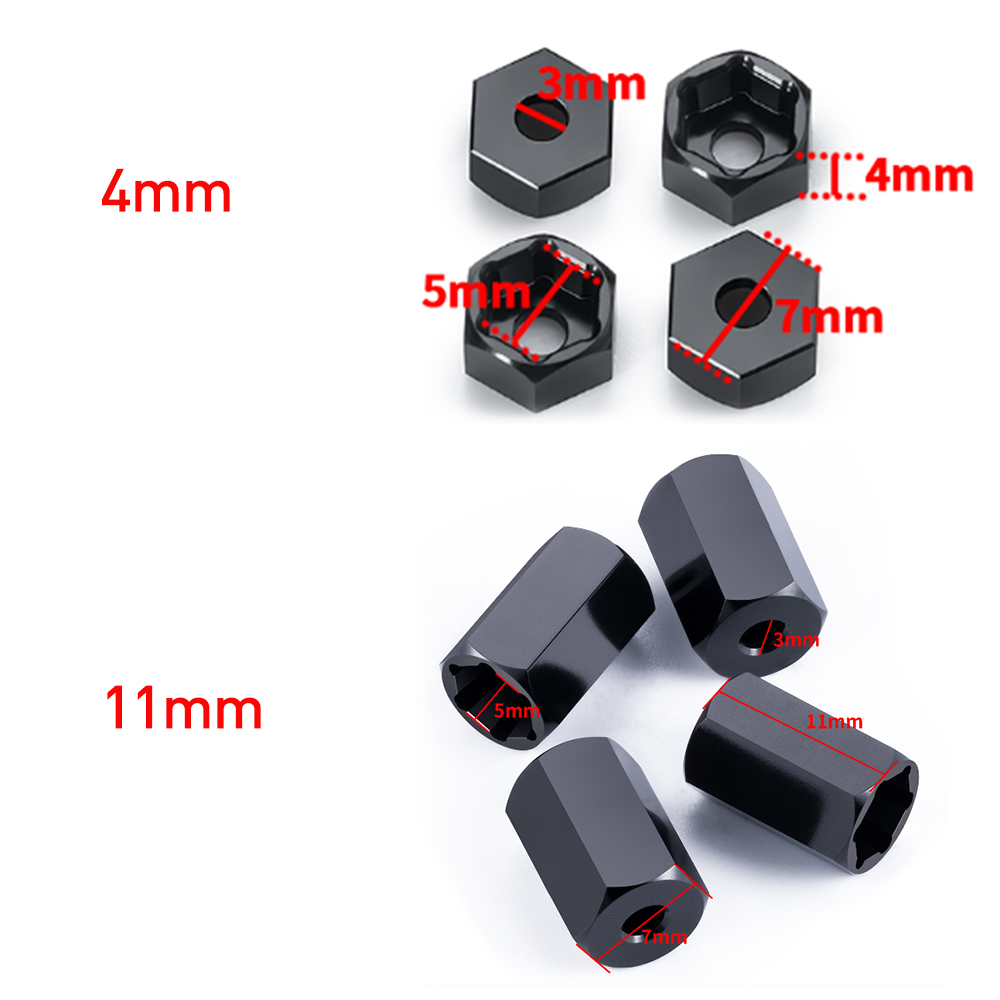 AXSPEED 4Pcs Aluminum 5mm to 7 – обзор и цена Wheel Hex Adapter