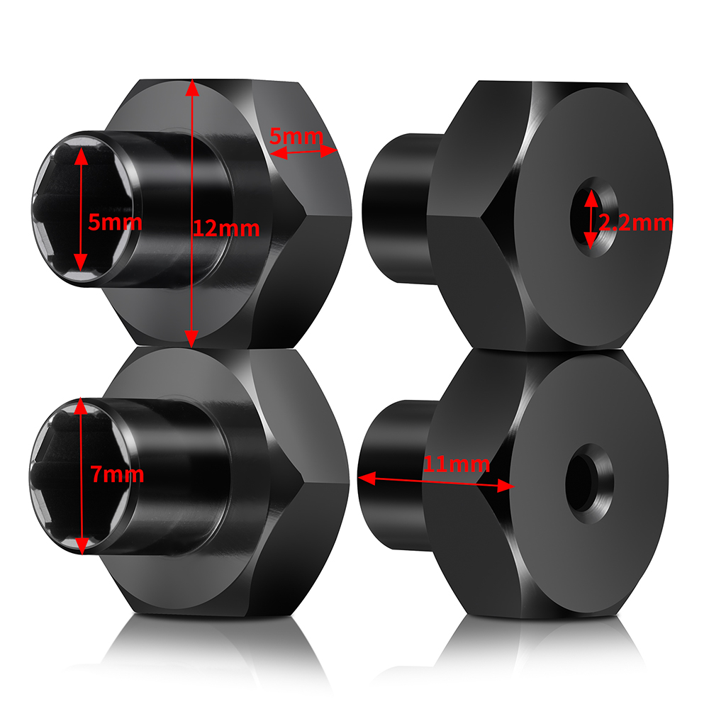 AXSPEED 4Pcs Aluminum 5mm to 7 – обзор и цена Wheel Hex Adapter